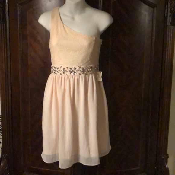 Cute One-Shoulder Cocktail Dress - Picture 2 of 8